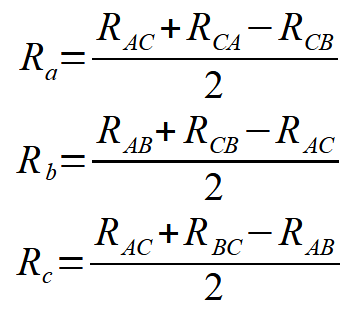 przeliczanie rezystancji fazowych